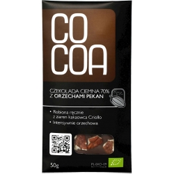 Czekolada gorzka 70% z orzechami pekan 50g BIO Cocoa