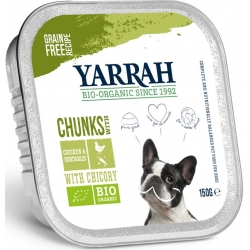 Kawałki kurczaka z warzywami bezglutenowe BIO 150g Yarrah (dla psa)