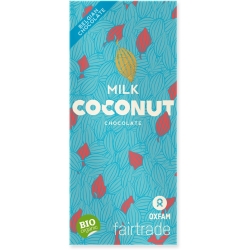 Czekolada mleczna z płatkami kokosowymi FAIR TRADE BIO 100g OXFAM