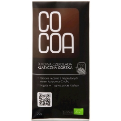 Czekolada klasyczna gorzka 50g BIO Cocoa